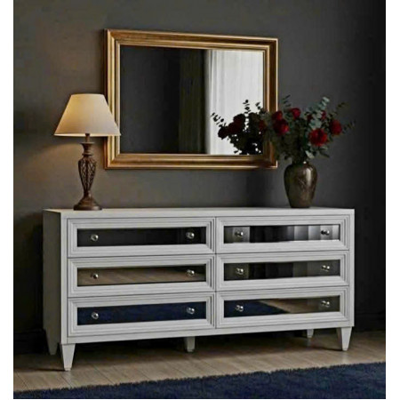 297191 - Concerto : Tủ 6 Ngăn Kéo Kết Hợp Kính - Ngang 1m83